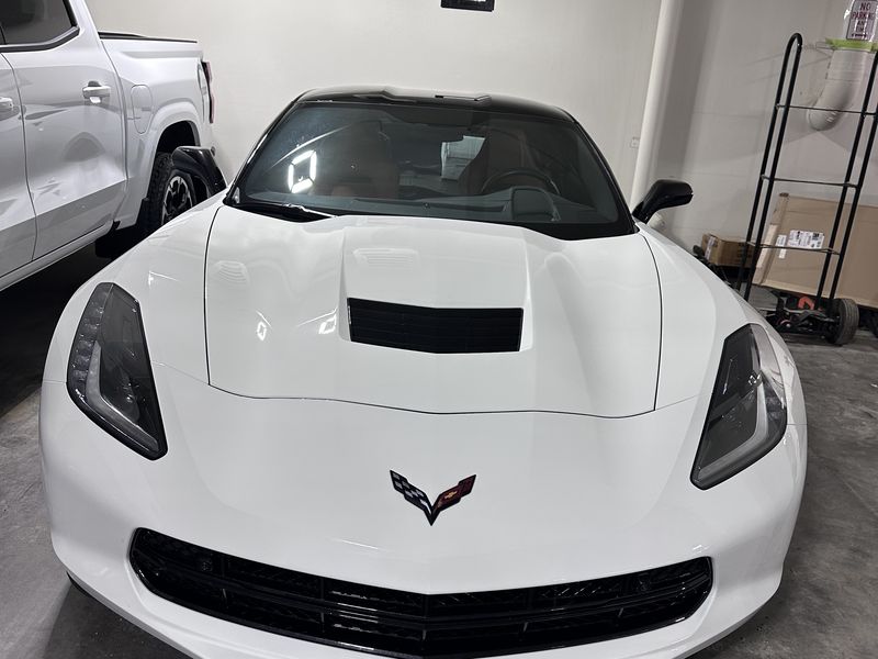 Corvette Stingray with a corrected, high-gloss paint finish