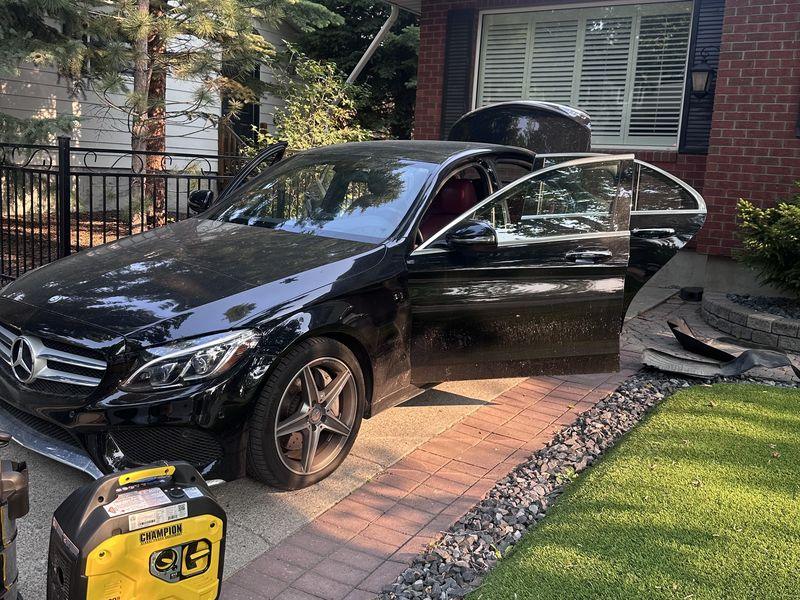 Fresh Ride Detailing working on location with a generator and water supply