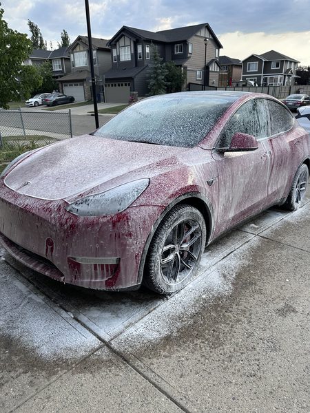 Tesla Model Y — foam cannon hand wash · Calgary